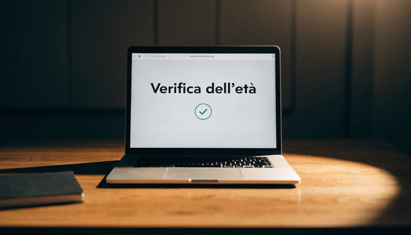 Un foglio di concessione in carta con un timbro rosso, appoggiato su una scrivania di legno accanto a una penna