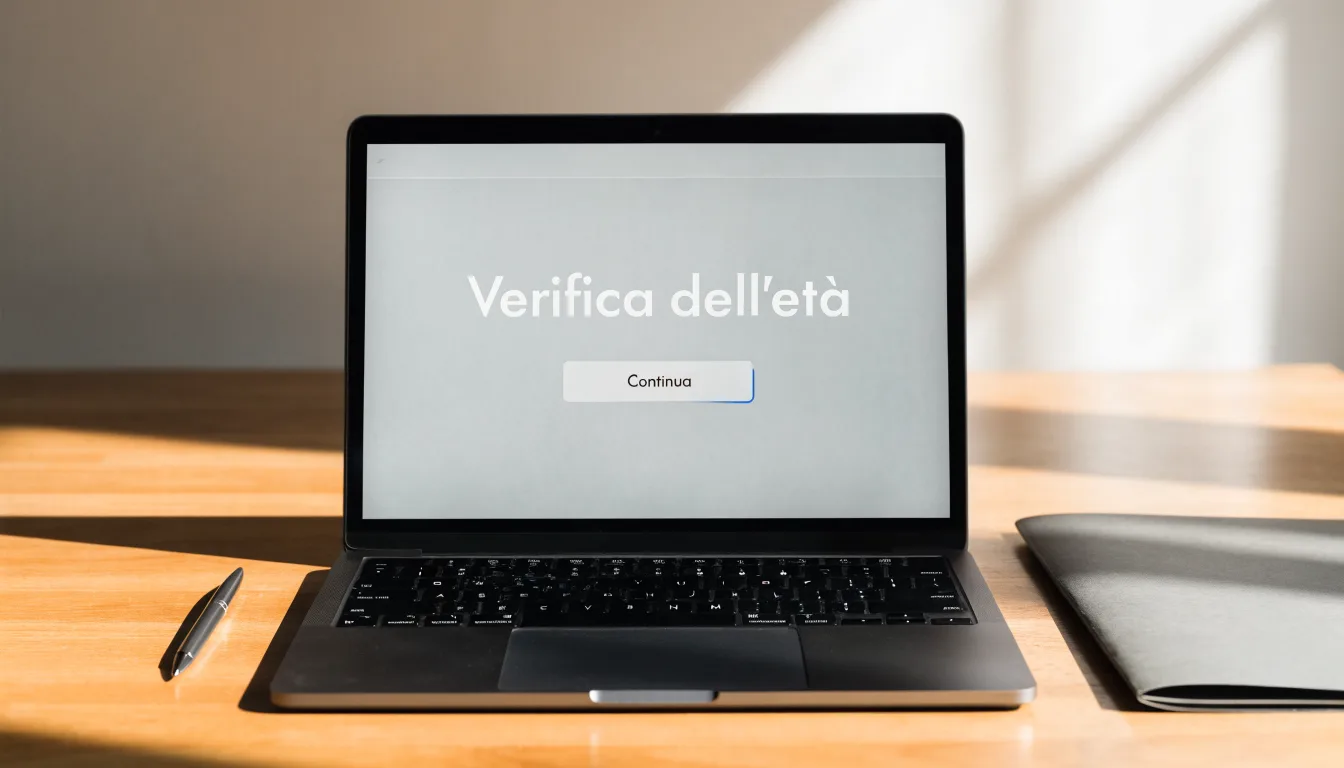 Un foglio di concessione in carta con un timbro rosso, appoggiato su una scrivania di legno accanto a una penna